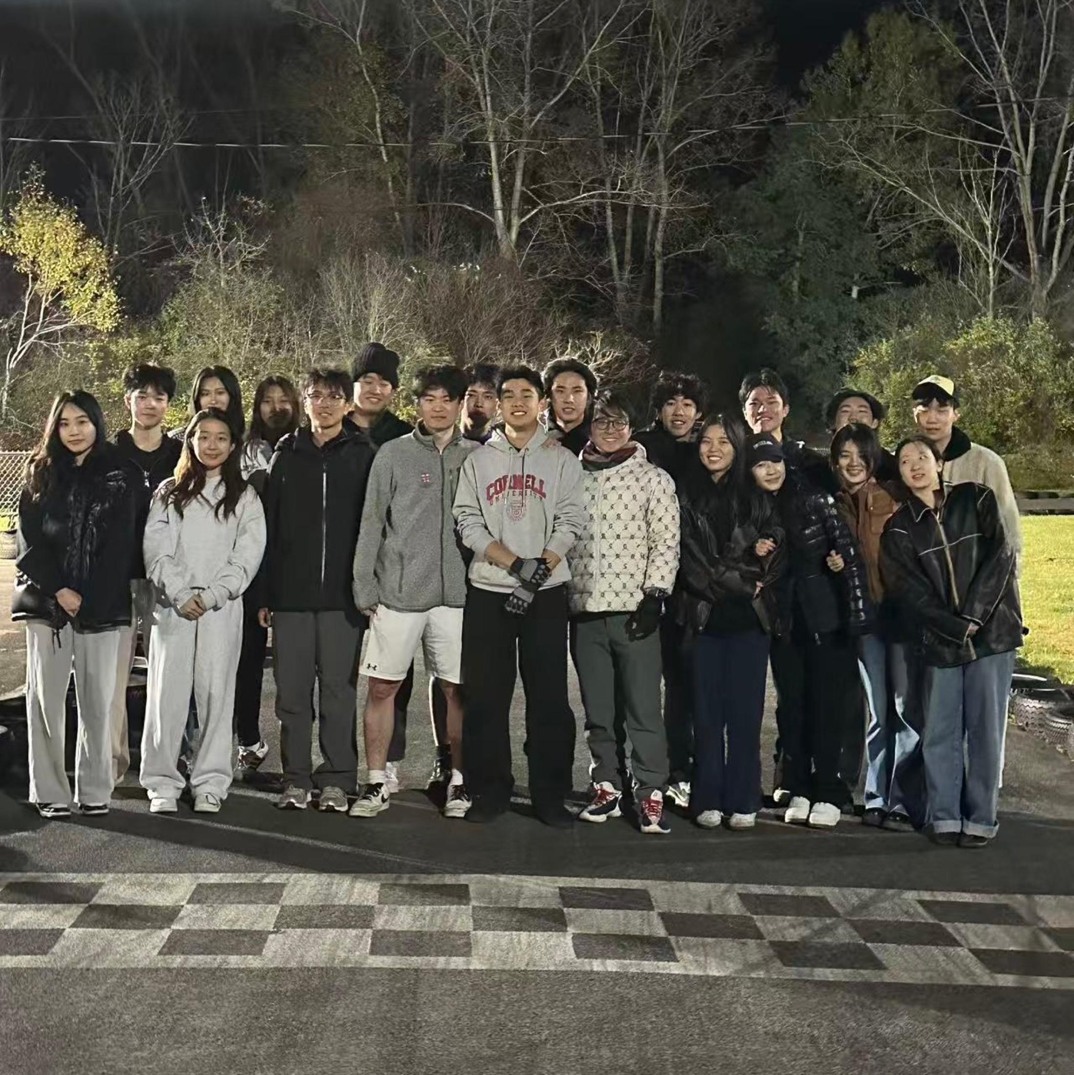 MCSA members gathered at the go-karting track