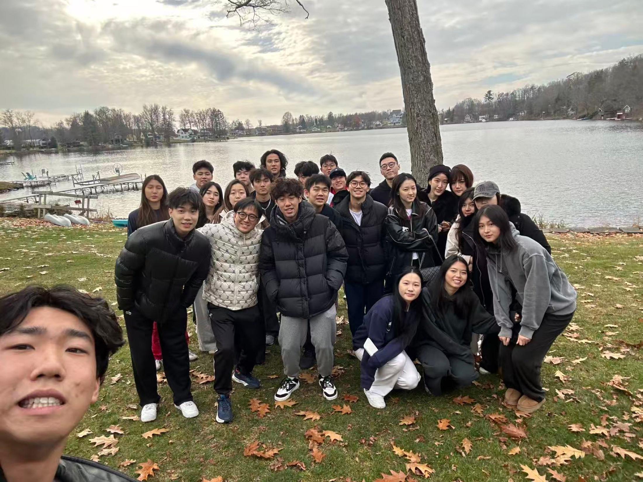 MCSA members gathered by the lake during the Fall ’25 Retreat