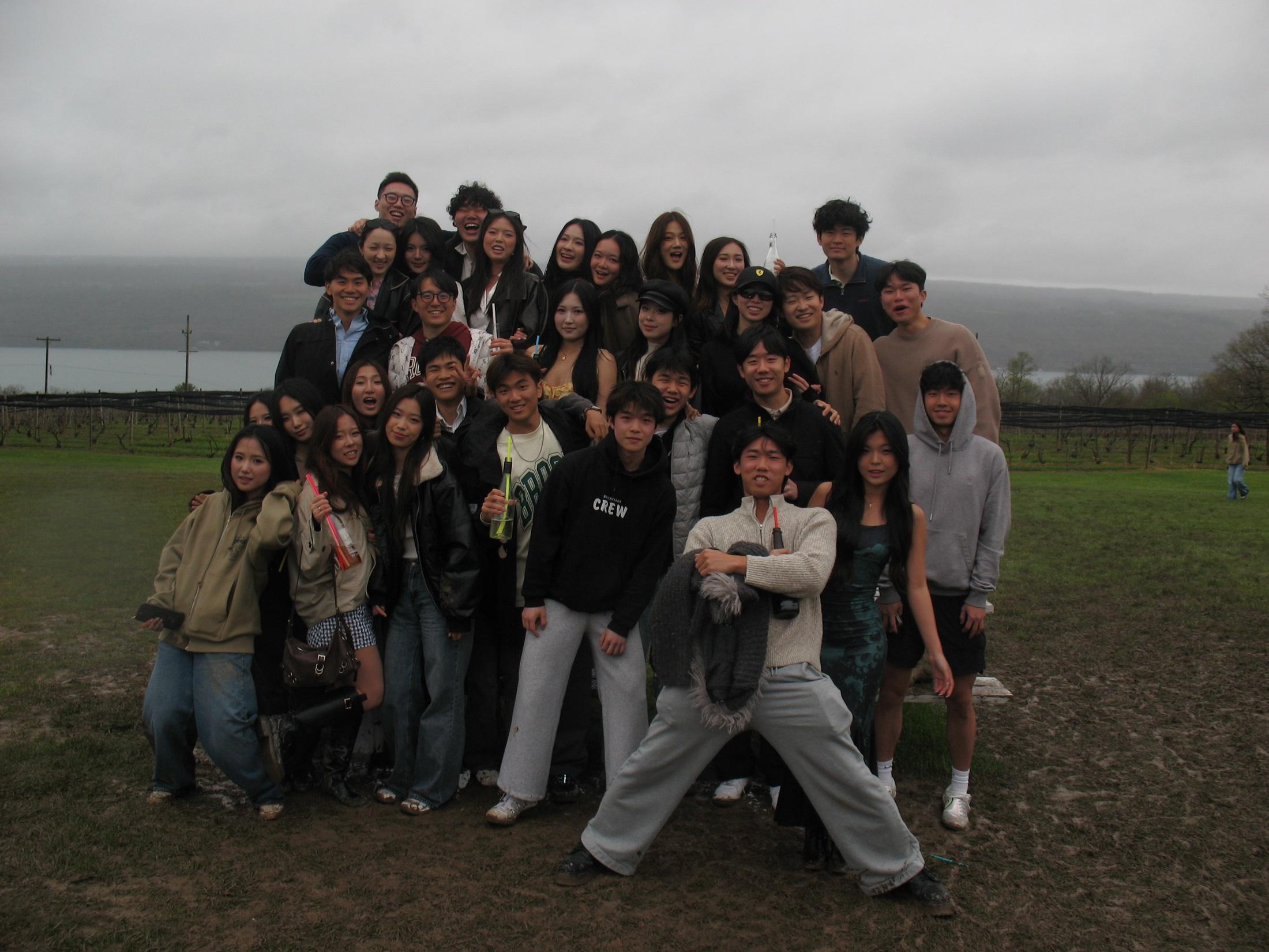 MCSA members gathered outdoors during the Catherine Valley Wine Tour