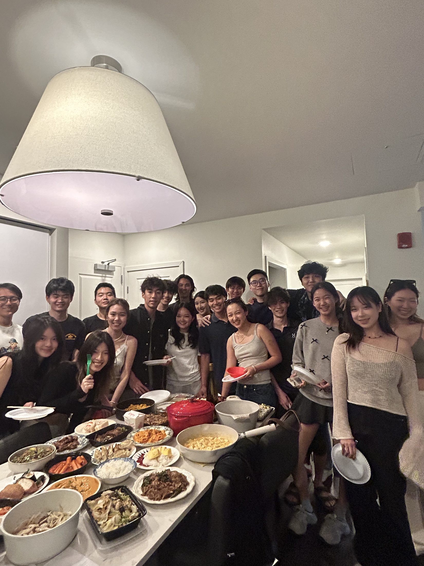 MCSA members gathered around food at the Fall ’24 Potluck