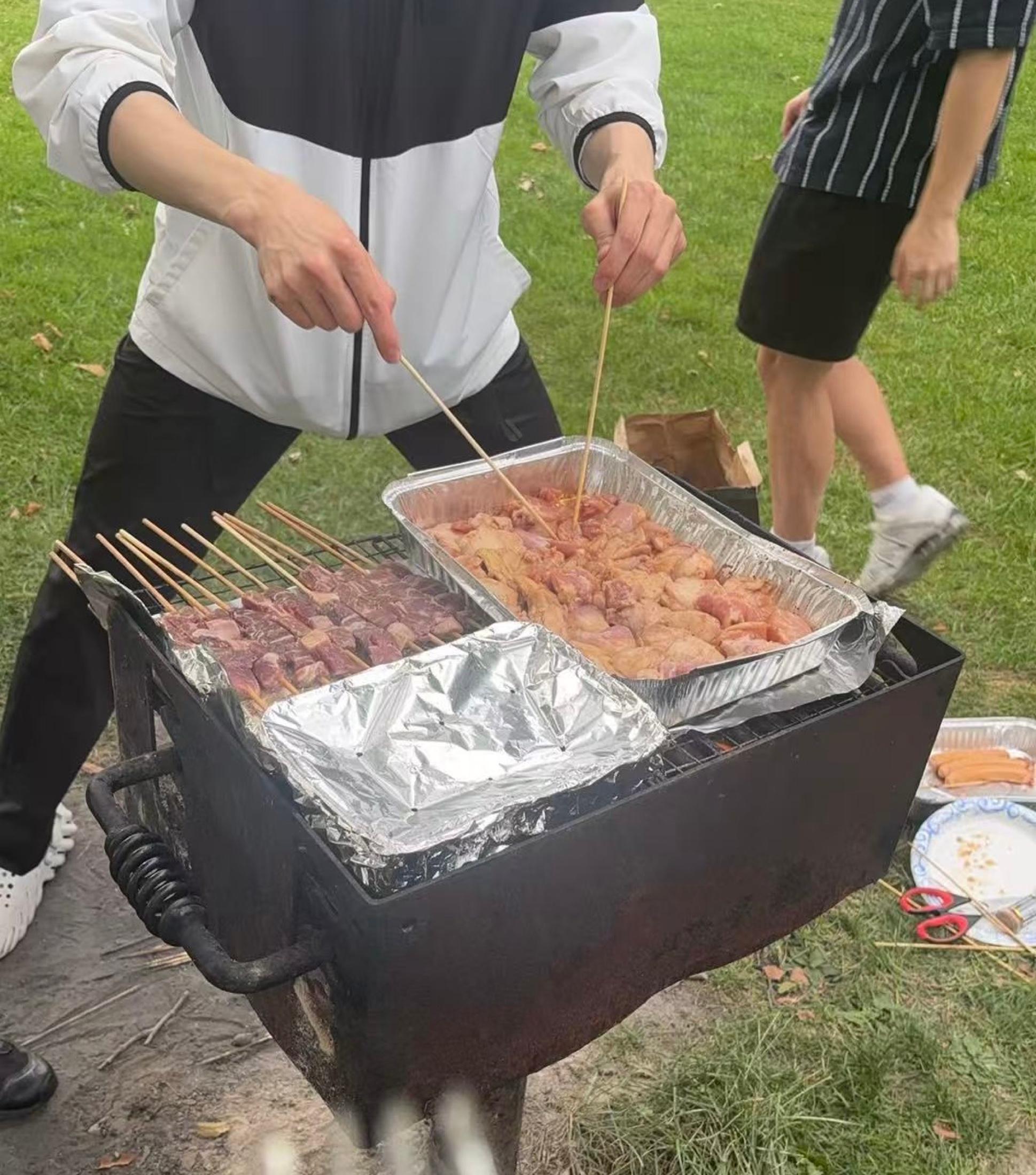 Food cooking on the grill at BBQ
