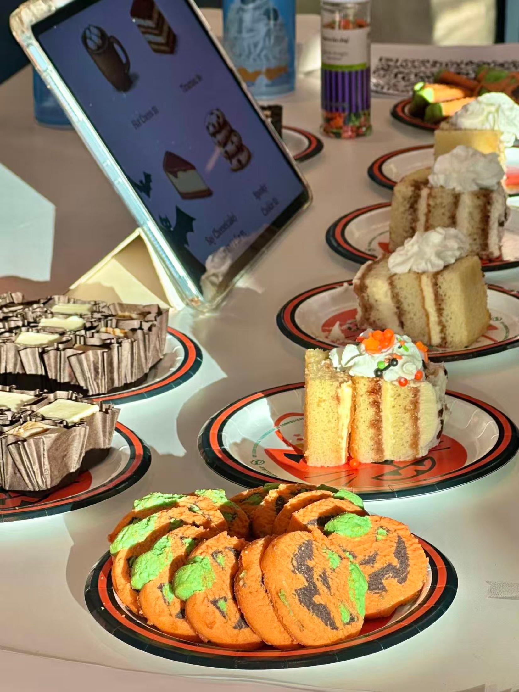 Fundraiser snacks and display setup