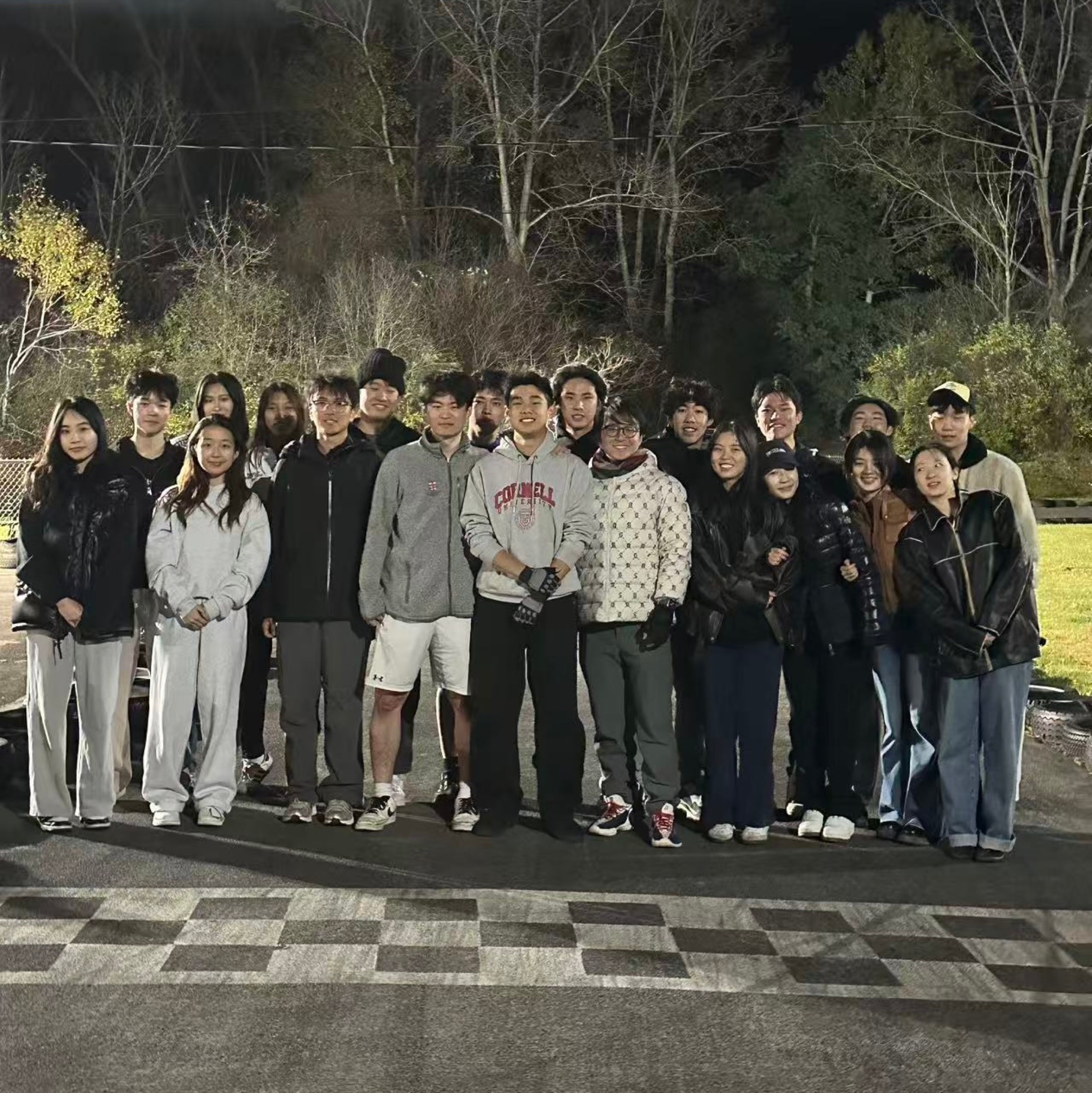 MCSA members gathered at the go-karting track